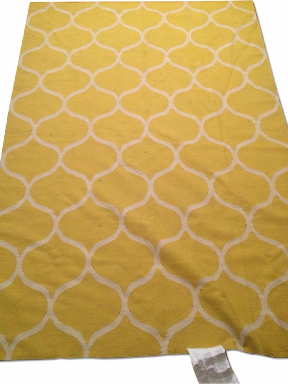IKEA STOCKHOLM Yellow Moroccan Trellis Rug, 5’7”x 7’10” - NEW never opened - Picture 2 of 6